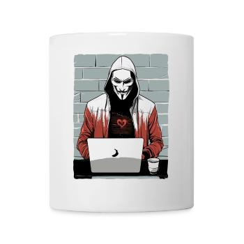 Anonymous Hacker - Tasse - Weiß - Vorne