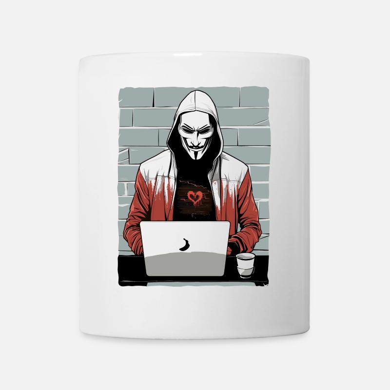 Anonymous Hacker - Tasse - Weiß