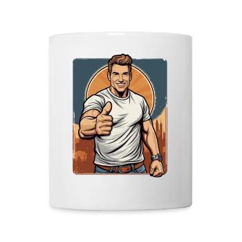 Daumen hoch alles bestens - Tasse - Weiß - Vorne