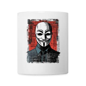 Anonymous Maske - Tasse - Weiß - Vorne