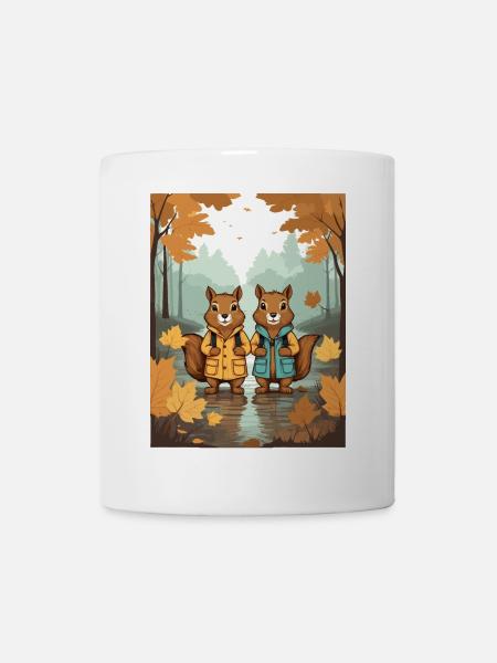 Écureuils mignons - Mug blanc - blanc