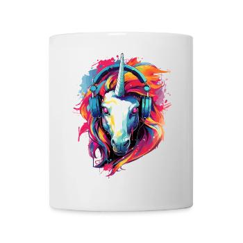 Unicorn with Headphones Music Mythical Beast Unicorns - Mug - white - Front