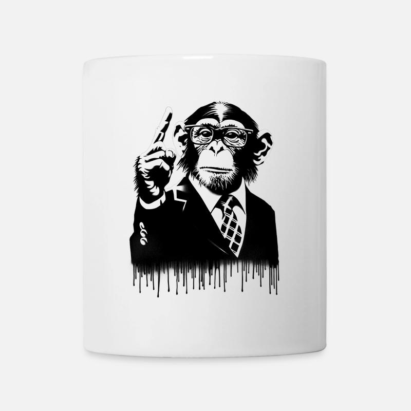 Lehrer. Monkey Life Affenleben - Tasse - Weiß