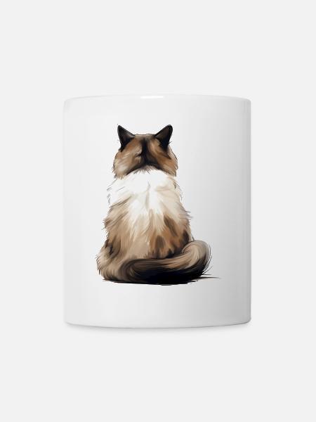 Birma-Katze - Tasse - Weiß