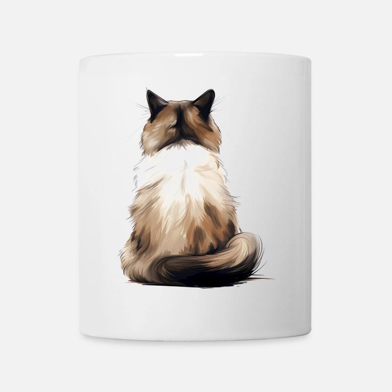 Birma-Katze - Tasse - Weiß