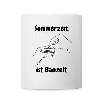 Sommerzeit ist Bauzeit - Tasse - Weiß - Vorne