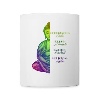 Buddha Color Palette Earth Love Freedom - Mug - white - Front