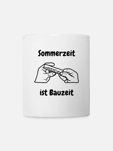 Sommerzeit ist Bauzeit - Tasse - Weiß