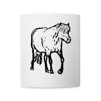 Pferde T-shirt Geschenk Reiter  - Tasse - Weiß - Vorne