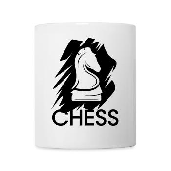 Schach Pferd Symbol Logo chess Pinselstrich icon - Tasse - Weiß - Vorne