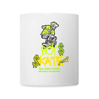 Boy Skateboarding Skull Graphic Design - Mug - white - Front