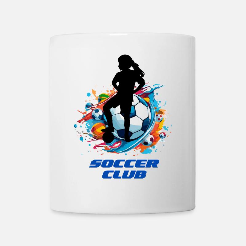 Lebendiges Splash Design des Fußballvereins - Tasse - Weiß