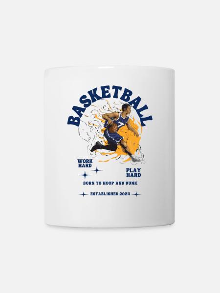 Dynamic Basketball Player Illustration - Mug - white