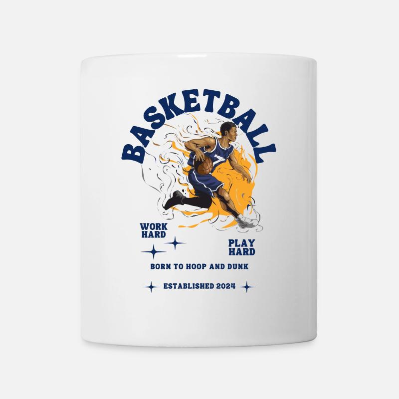 Dynamic Basketball Player Illustration - Mug - white