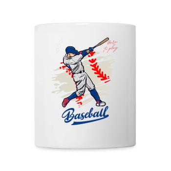 Dynamic Baseball Swing Illustration - Mug - white - Front