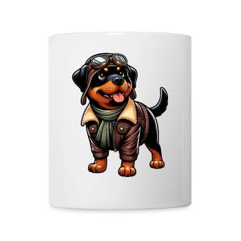 Conception du pilote Rottweiler - Mug blanc - blanc - Devant