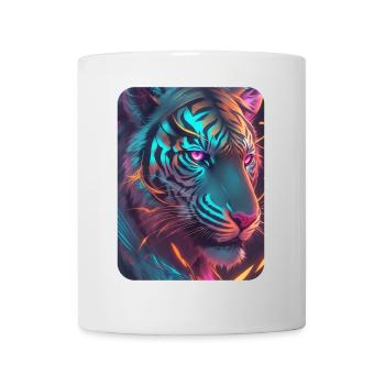 Néon Tiger Thème Lucid - Mug blanc - blanc - Devant