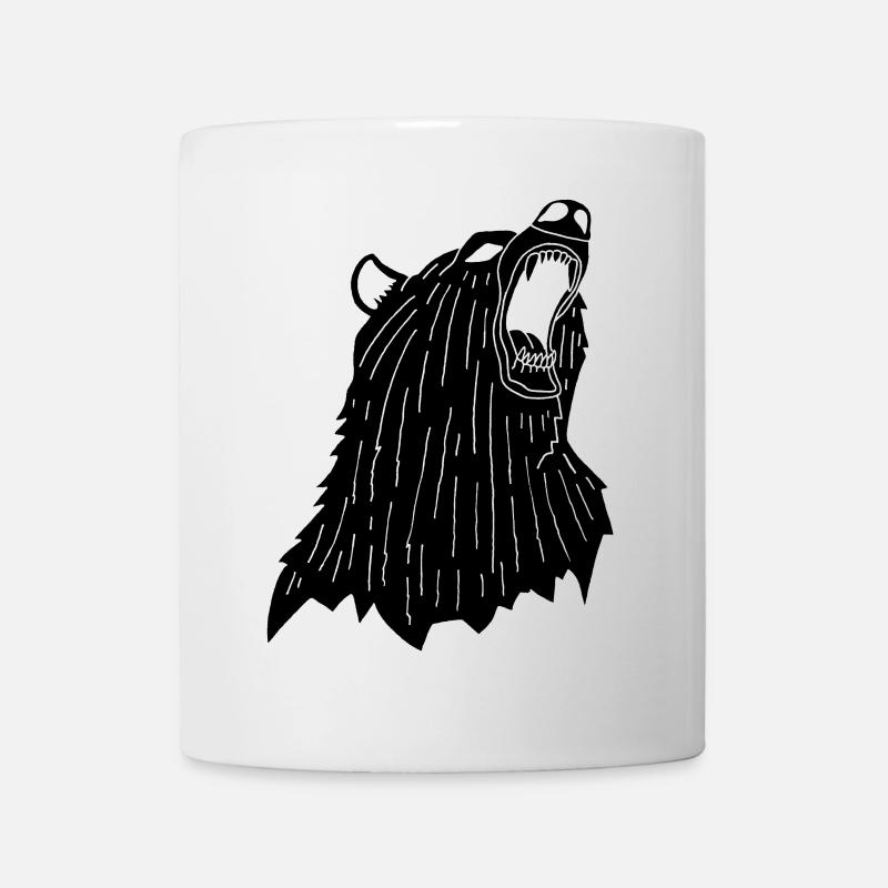 Ours noir en colère - Mug blanc - blanc
