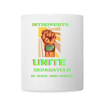 Introverts Unite: Homebound Fist - Tasse - Weiß - Vorne