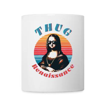 Hipster Mona with Retro Vibe - Mug - white - Front
