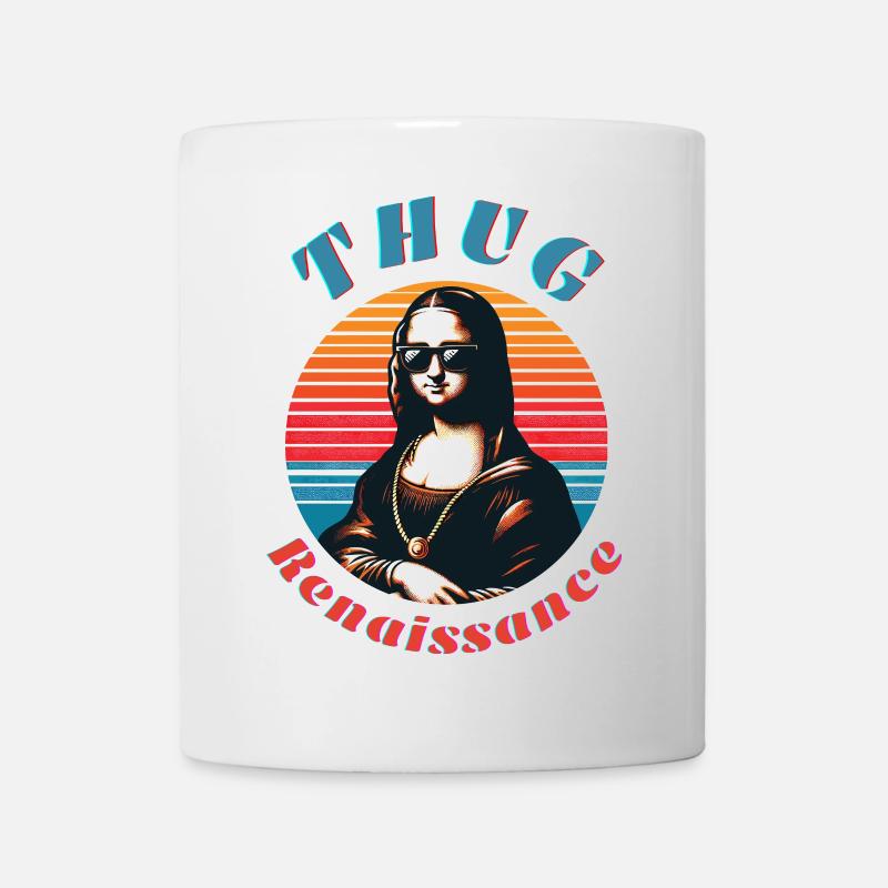 Hipster Mona mit Retro-Vibe - Tasse - Weiß
