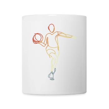 Joueur de basket-ball Vintage - Mug blanc - blanc - Devant