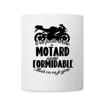 Es ist nicht einfach, so ein großartiger Biker zu sein... - Tasse - Weiß - Vorne