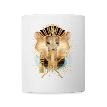 Mouse with Egyptian Pharaoh Mask - Mug - white - Front