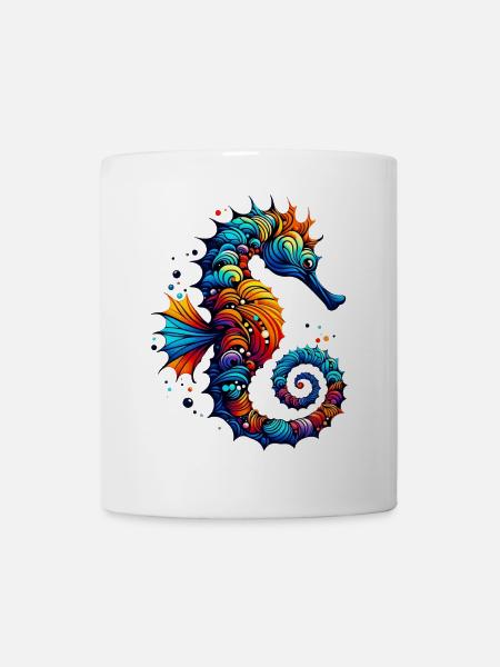Seepferdchen - Tasse - Weiß