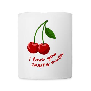 I love you cherry much - love you very much 2403-2 - Tasse - Weiß - Vorne