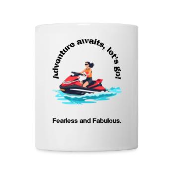 Design d’aventure en jet ski vibrant - Mug blanc - blanc - Devant