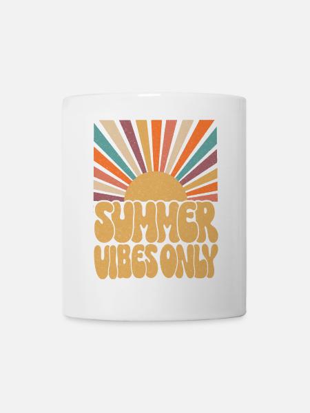 Nur Sommer-Vibes - Tasse - Weiß