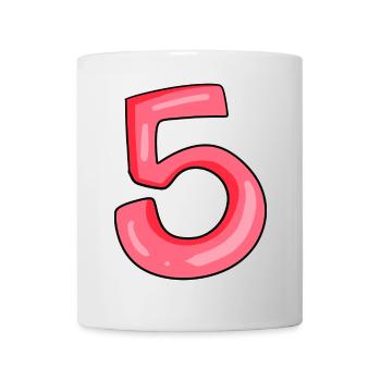 Number 5 Number - Mug - white - Front