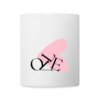Abstract Heart Typography NE - Mug - white - Front