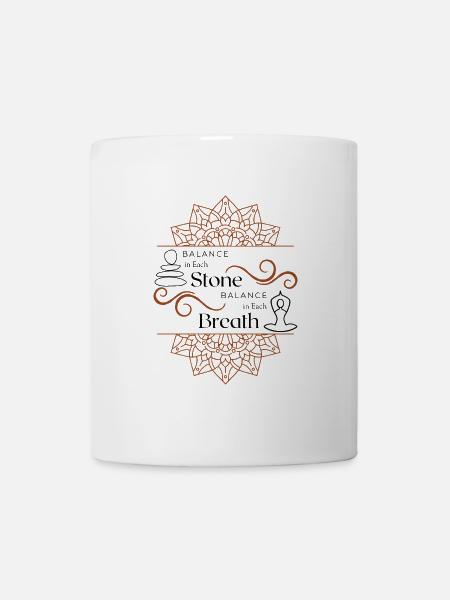 Komplexer Mandala-Wirbelteiler - Tasse - Weiß