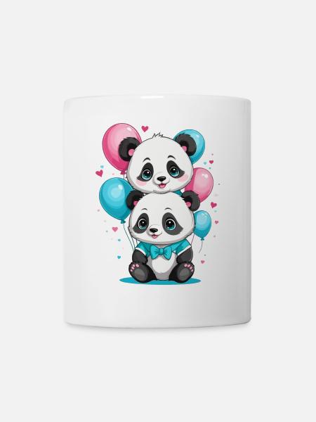 Süße Panda - Tasse - Weiß