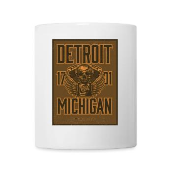 Detroit Skull Wing Design - Mug - white - Front