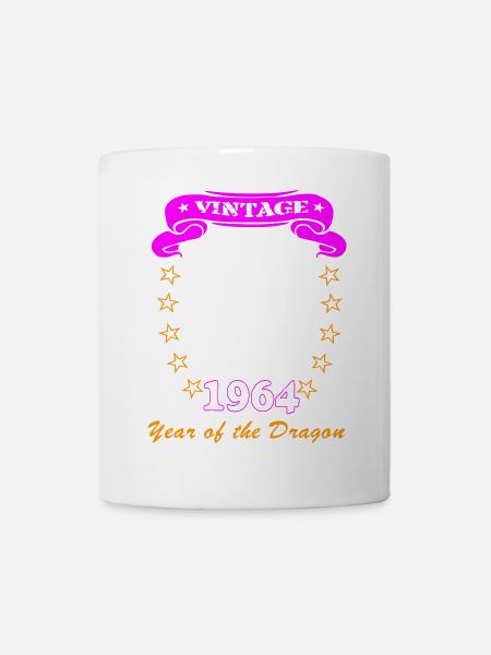 Geburtstag im Jahr des Drachen für Portrait - Tasse - Weiß