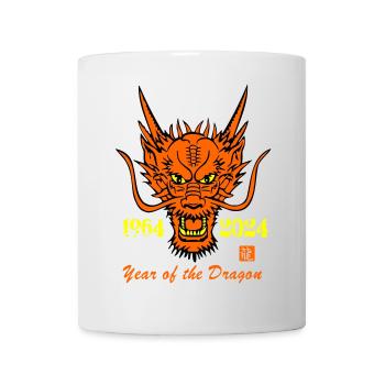 Geburtstagsdrachen 1964-2024 - Tasse - Weiß - Vorne