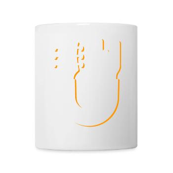 Musical Guitar Hand Sign Illustration - Mug - white - Front