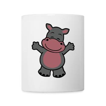 Kuscheliges Nilpferd - Tasse - Weiß - Vorne