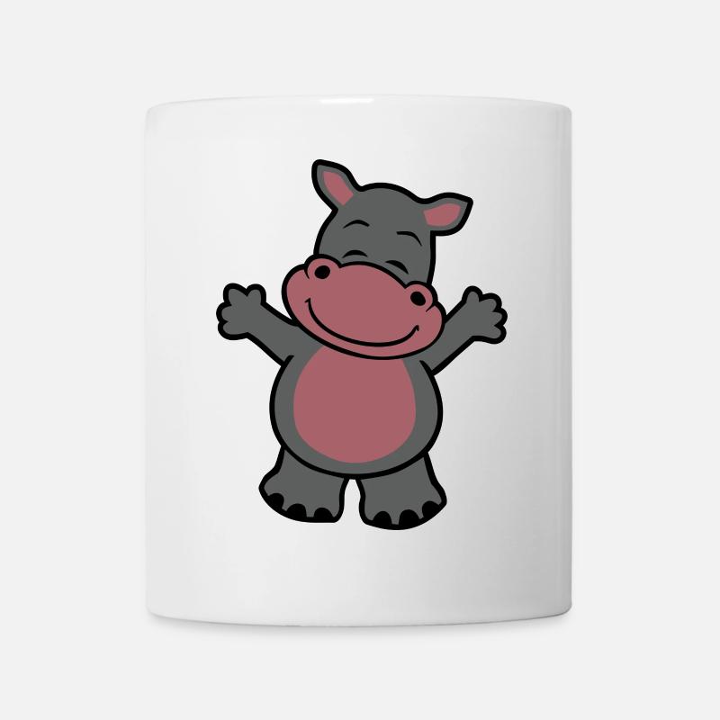 Hippopotame câlin - Mug blanc - blanc
