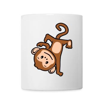 Hiphop-Affe - Tasse - Weiß - Vorne