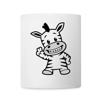 Cooles Zebra - Tasse - Weiß - Vorne