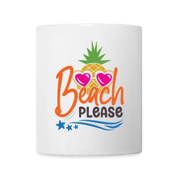 Strand bitte - Tasse - Weiß - Vorne