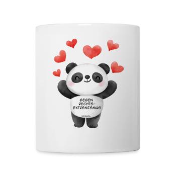 Mimikama Panda gegen Rechtsextremismus - Tasse - Weiß - Vorne