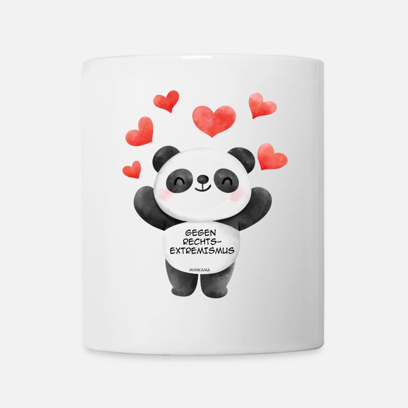Mimikama Panda gegen Rechtsextremismus - Tasse - Weiß