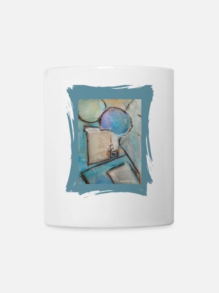 Abstract watercolor with balloons - Mug - white