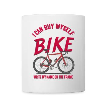 Benutzerdefiniertes Bike Zitat T-Shirt - Tasse - Weiß - Vorne