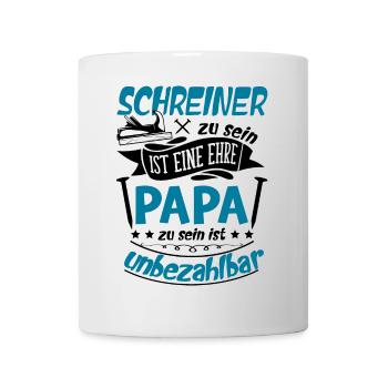 Schreiner Papa Handwerker Vatertag - Tasse - Weiß - Vorne